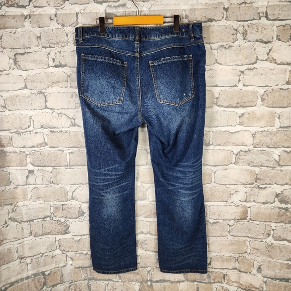 cAbi bf Boyfriend Jeans Ankle Distressed 100% Cotton High Waist Size 12 - Picture 10 of 16